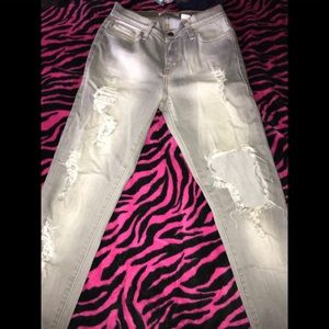 Distressed jeans